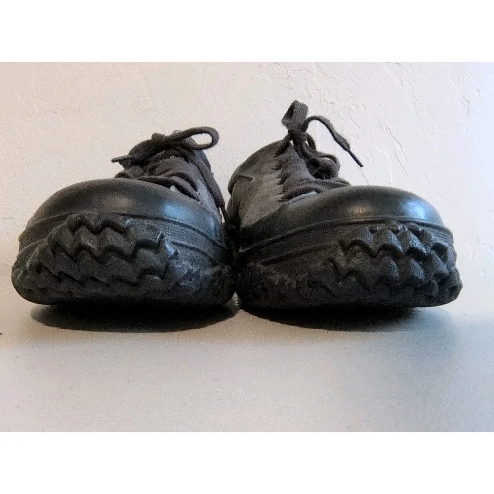 G.H. Bass & Co. Men's Shoes Made Of Gray Suede W/ Thick Black Rubber Sole Sz 13 - Picture 3 of 7